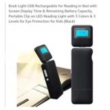 NEW Set of 2 Book Reading Lights w/ Time Display,