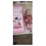 NEW 21" Baby Doll w/ Burgundy Outfit