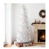 NEW 6 Ft Artificial Collapsible White Christmas