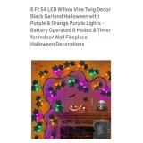 (New) 6 ft   LED Halloween Willow Vine 8 Modes &
