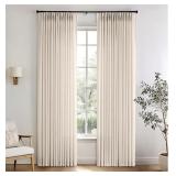 New Pinch Pleated Linen Curtains 96 Inches Long