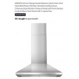 NEW 24" Range Hood & Chimney w/ Push Button