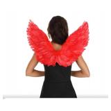Adult Feathered Devil Angel Wings C Red Feather