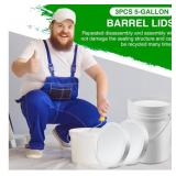 3 New 5 Gallon Bucket Lids.    Food Grade Seal