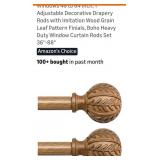(New) 2Pk Wood Curtain Rods for 48"-84" windows