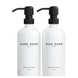 (New) 16oz White Glass Hand & Dish Soap
