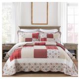 Cotton Bedspread Quilt Bedding Set 3 Pieces