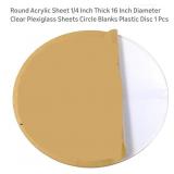 NEW 16" Round Acrylic Sheet, Clear