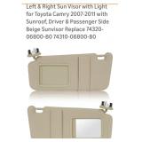 2007-2011 Toyota Camry Left & Right Sun Visors