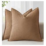 New Pack of 2, Decorative Linen Soild Throw