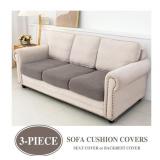 NEW 3 Pc Cushion Seat / Sofa Backrest Covers,