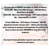 Payment & Location Info