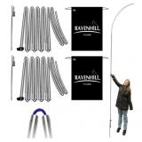 2 Sets Feather Flag Pole Kits up to 13 FT with