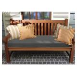 Grey Rainproof Patio Bench Cushion42" x 18" x