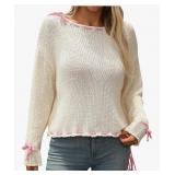 New XXL Women Cute Sweater Crewneck Long Sleeve