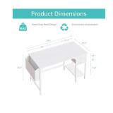 New White Small Desk with Drawers - 40 Inch