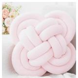 Pink Knot Pillow - Square Shaped Throw Pillow