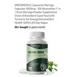 Vegan Moringa 1000mg Powder Supplements 120