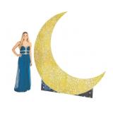 Large Crescent Moon Standup Decoration - 7ft
