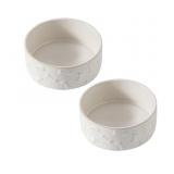 2 New Ceramic Dog Food Bowls,  Pet Food Water