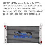 New 34" Aluminum Radiator for 1999-2014 Chevy