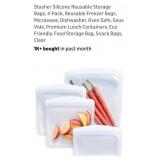 4pk Reusable Silicone Food Storage Bags