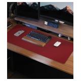 New Red Desk Mat Large, Leather Office Desk