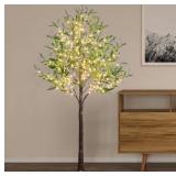 Lighted Olive Tree Artificial Indoor, 6Ft