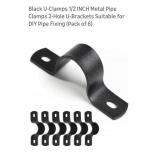 (18)   1/2" Black Durable U-Clamps