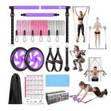 New Pilates Bar Kit with Resistance Bands,Ab