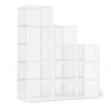 New Stackable and Foldable Clear/ White Shoe