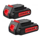 2 New Black and Decker 20V Lithium Batteries