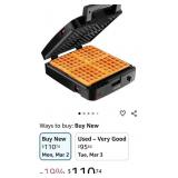 New KRUPS 4-Slice Belgian Waffle Maker: Stainless