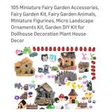 105pc  Miniatures Fairy Garden Accessories.