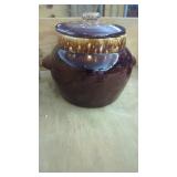 Vintage Kathy Kale Brown Drip Bean Pot  Hull