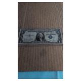 1935D. Blue Seal Silver Certificate in plastic