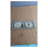 1935C  Blue Seal Silver Certificate in plastic