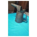 Vintage Galvanized 1 Quart Oil Can with Pour