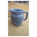 Blue Stoneware Creamer.    4.5" Tall No Damage