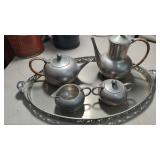 MCM Royal Holland Pewter Tea and Coffee Set,