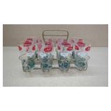 8 Vintage MCM Drinking Glasses, 1950s or 1960s.