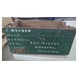 Vintage Navy Shipping Box. Sent to Woodson, IL.