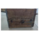 Tip Top Creamery Meadow Gold Wood Dairy Crate