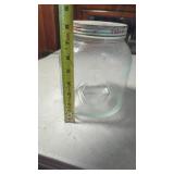 Glass Jar with Lid  ( Peanut Butter or Coffee).