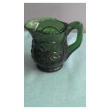 Miniature Green Creamer 2.5" tall x 2" wide