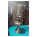 Old Rayo Metal Oil Lamp  21" TallCouple Dents