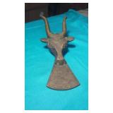 MCM Solid Heavy Brass Boot Jack, Bull head with