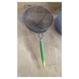Vintage Green Handle Strainer