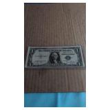 1935D. Blue Seal Silver Certificate in plastic