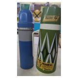 2 Vintage Thermos inc Blue 40